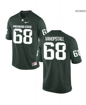 Women's Dan VanOpstall Michigan State Spartans #68 Nike NCAA Green Authentic College Stitched Football Jersey VR50S73GP